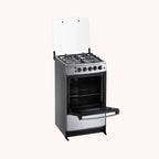 Estufa Cádiz Spazio Plus 20"  4 Puestos y horno /  CADIZ SPAZIO PLUS CROMA C20