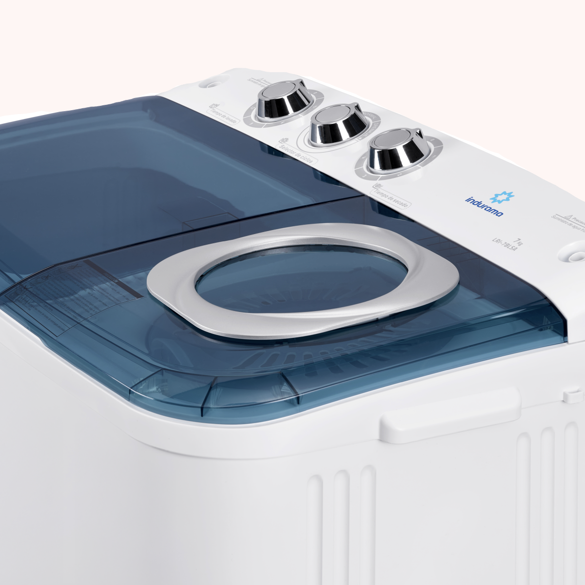 Lavadora Indurama 7Kg/15Lb Blanca Semiautomática / LRI-7BLSA