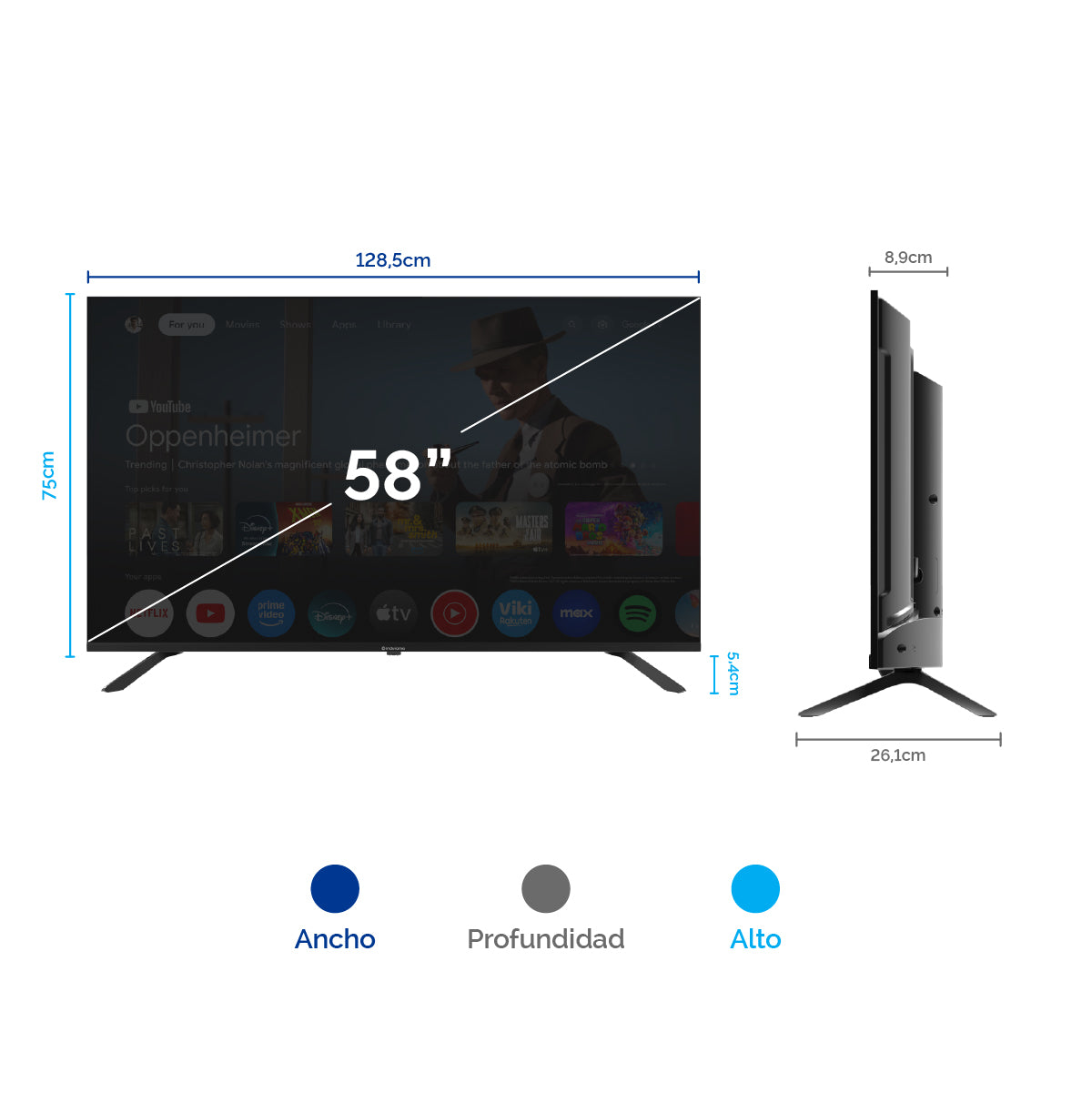 Televisor Indurama 58" pulgadas TVQLED IND-58UWE11