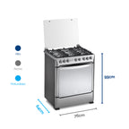 Estufa Con Horno Indurama Cocina a gas de 30", 6 quemadores,  / Galicia Zafiro Croma