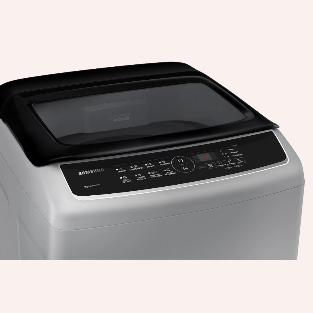 Lavadora SAMSUNG Carga Superior 9 Kilos Gris - WA90CG4240BYCO