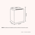 Lavadora Haceb Semiautomática de 7 KG Blanca - LAV 7 KG SA BL