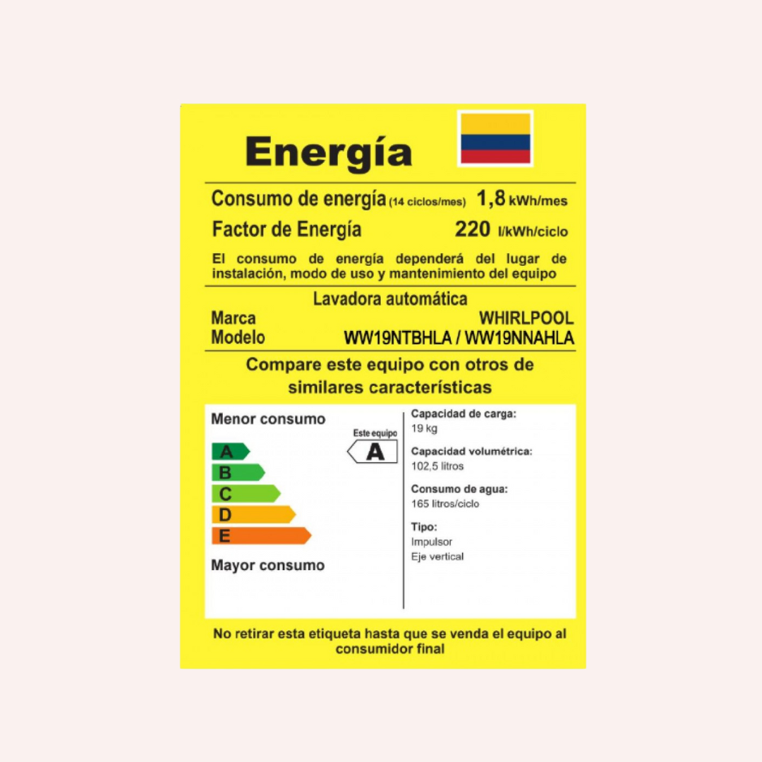 Lavadora Whirlpool 19 Kg Xpert Eco Carga Superior - WW19NTBHLA