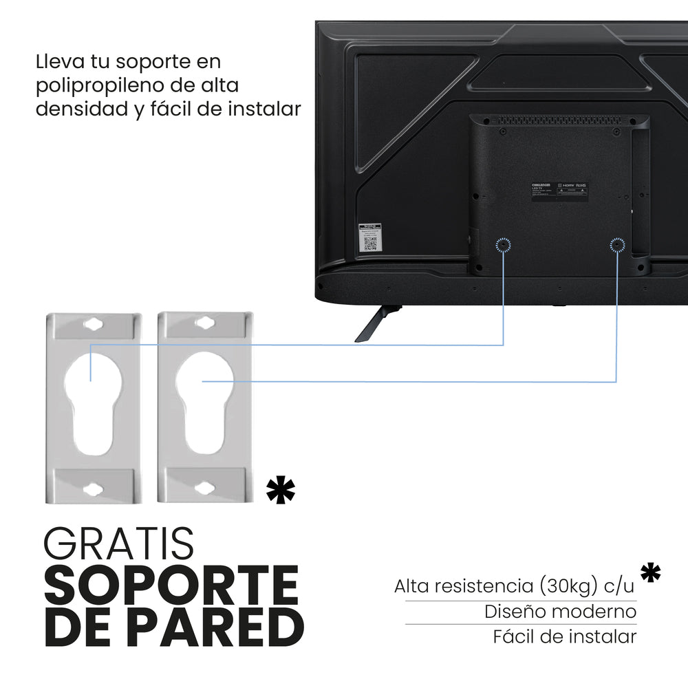 Televisor Challenger 43" LED FULL HD Google TV -  FHD 43KG90 BT T2