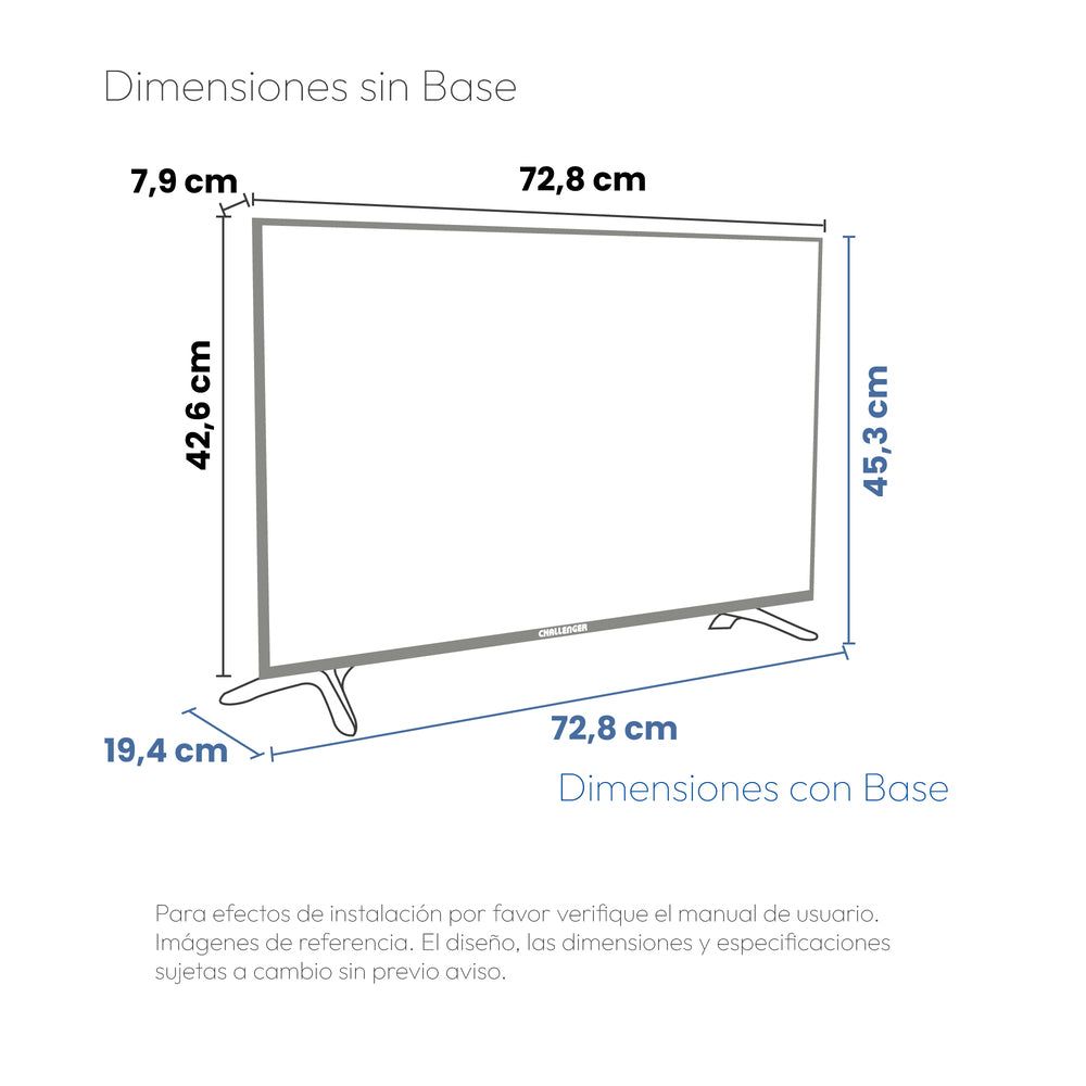 Televisor Challenger 32" HD Google TV - LED 32KG90BT  T2