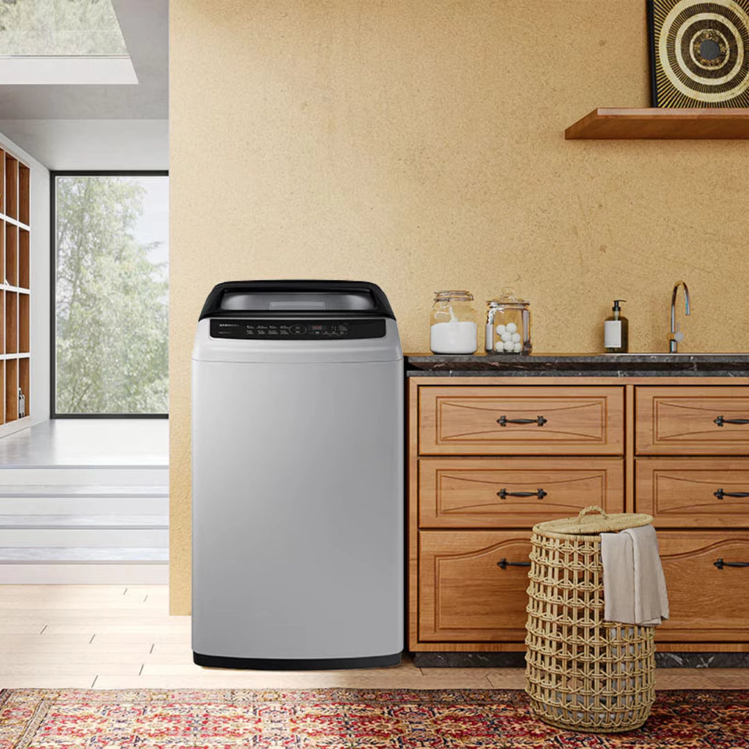 Lavadora SAMSUNG Carga Superior 9 Kilos Gris - WA90CG4240BYCO