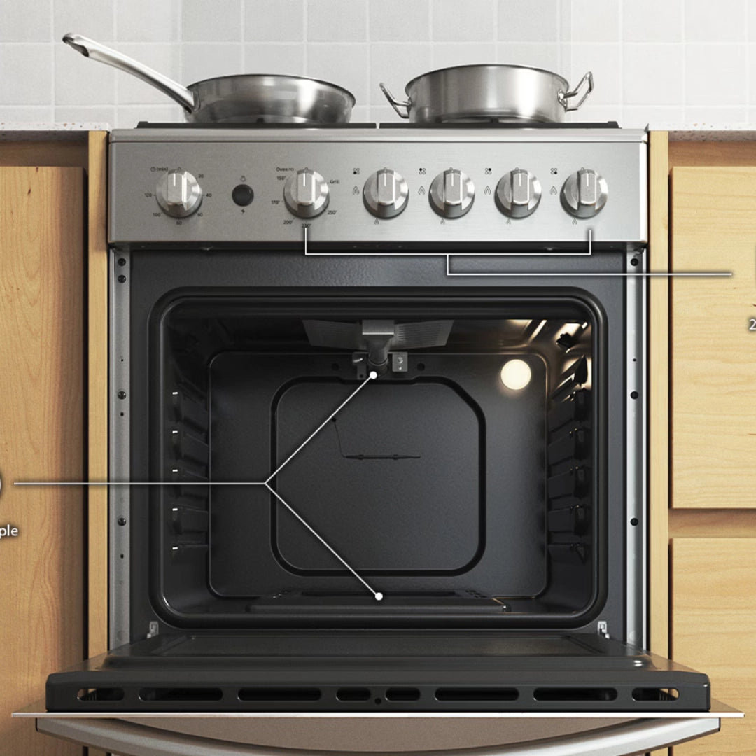 Estufa de Piso Samsung 4 Puestos a GAS HORNO 70 Litros - NX24BG45411VCO