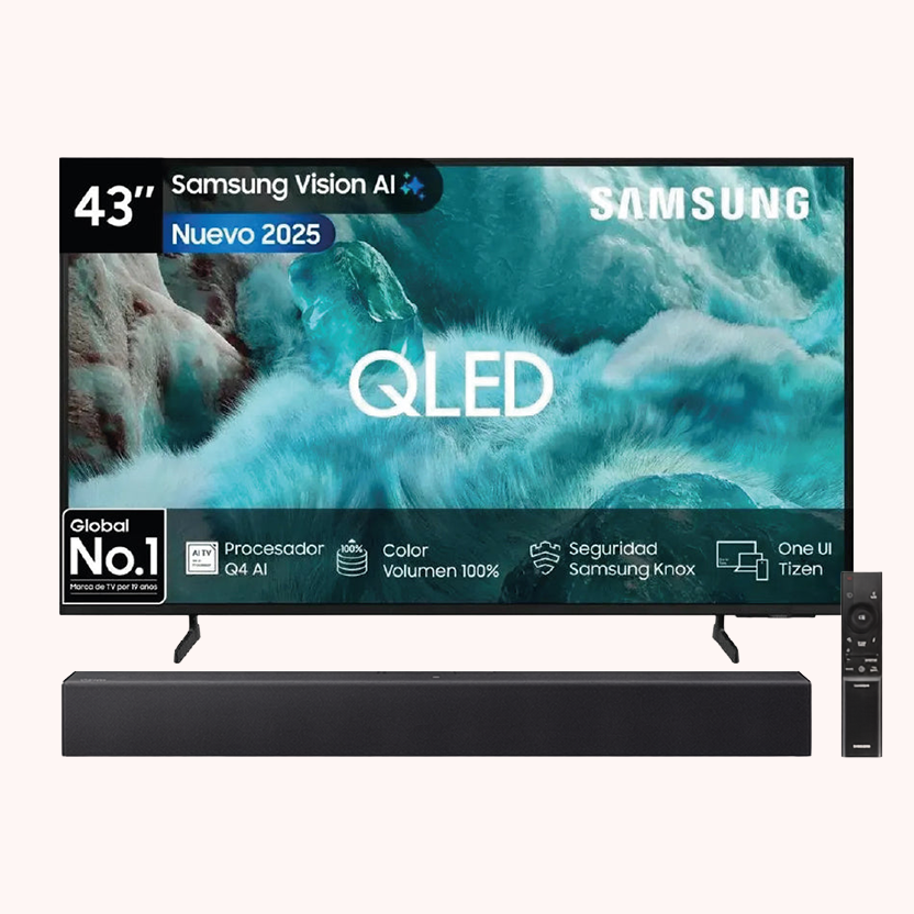 COMBO SAMSUNG TV QN43Q7FAAKXLZ + BARRA DE SONIDO HW-B400FZL