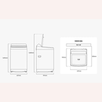 Lavadora Samsung Carga Superior 17 Kilos Gris - WA17CG6441BDCO