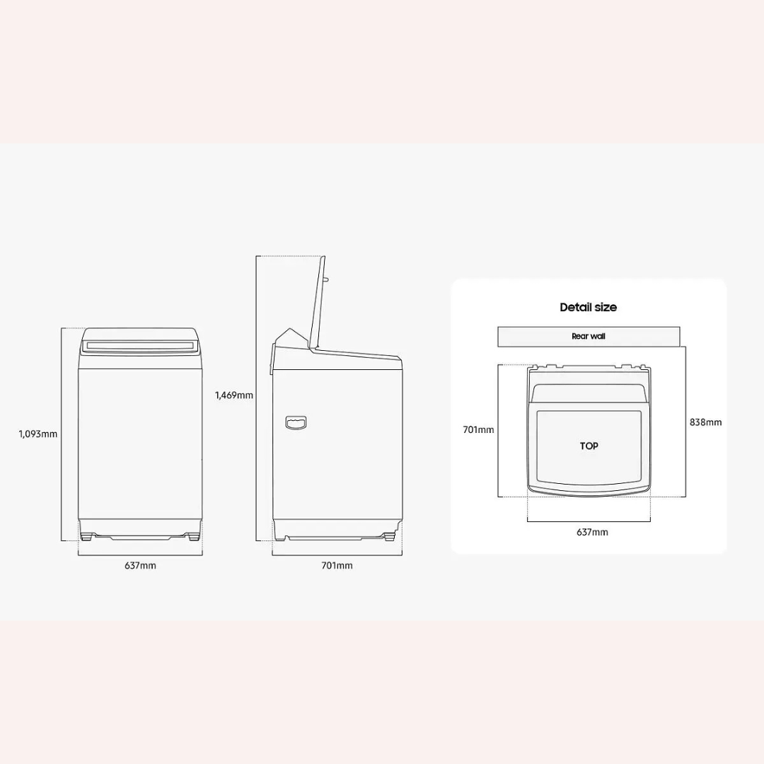 Lavadora Samsung Carga Superior 17 Kilos Gris - WA17CG6441BDCO