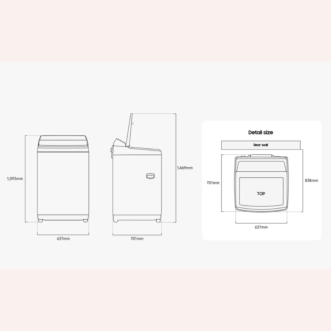 Lavadora Samsung WA80F17S8BCO Inteligencia Artificial 17kg - WA80F17S8BCO