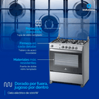 Estufa Indurama Murcia Quarzo Home 5 Quemadores C32 Gris