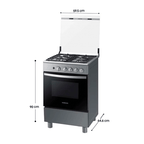 Estufa Samsung de Piso Horno y Quemador Rápido 4 Puestos con Doble Sistema de Seguridad