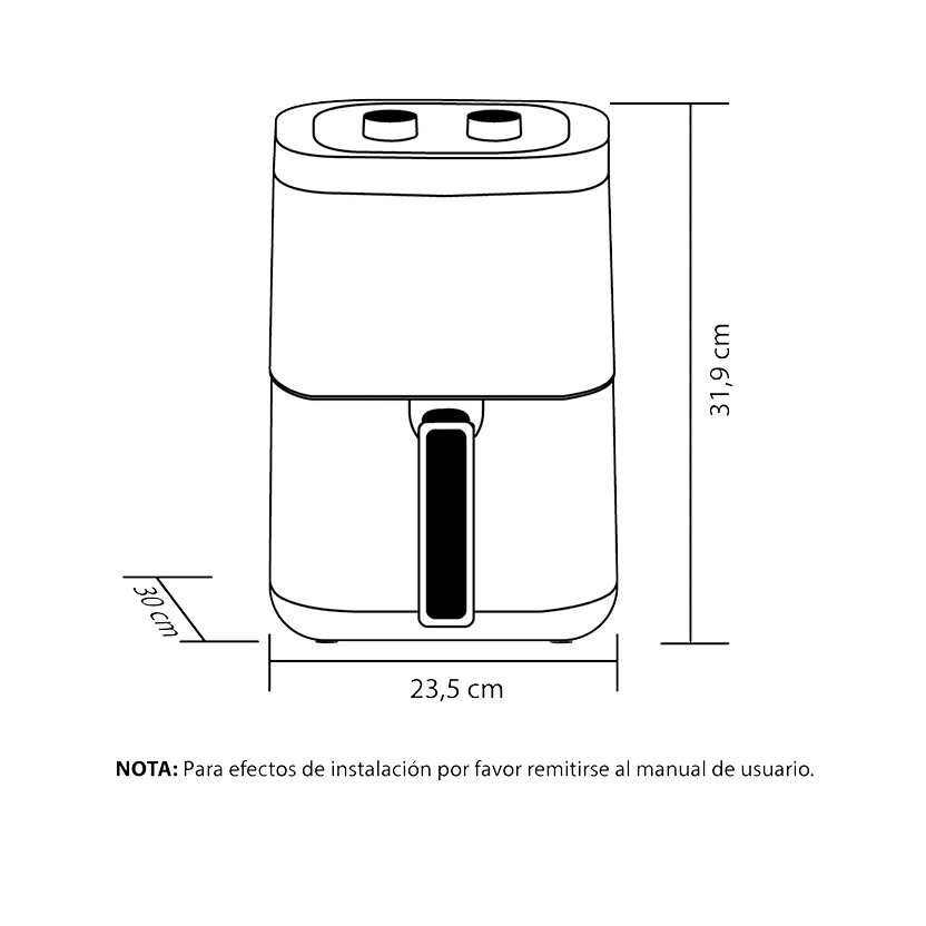 Freidora de aire Haceb 4.2 L – Negra