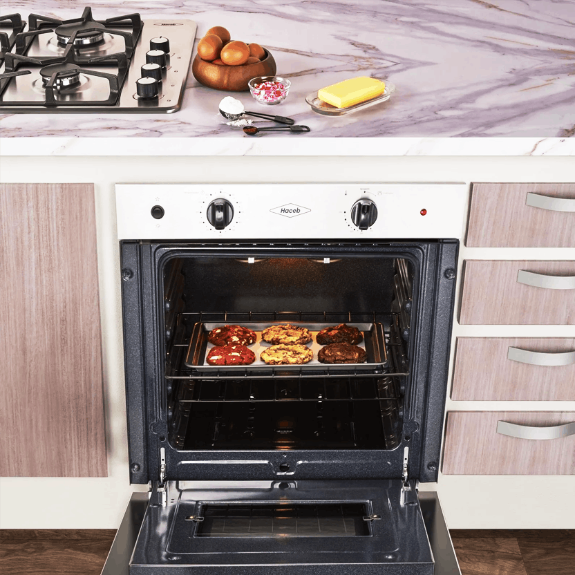 Horno mixto 60 cm PA inox negro gas natural 120V Haceb