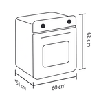 Horno mixto 60 cm PA inox negro gas natural 120V Haceb