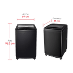 Lavadora LG Carga Superior 13Kg Negro TurboDrum