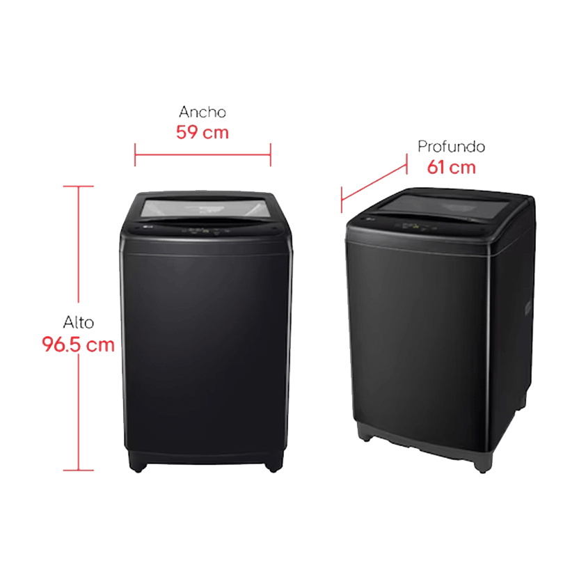 Lavadora LG Carga Superior 13Kg Negro TurboDrum