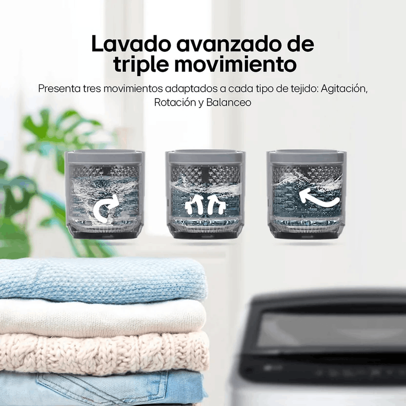 Lavadora LG Carga Superior 18Kg Negro TurboDrum Silencioso