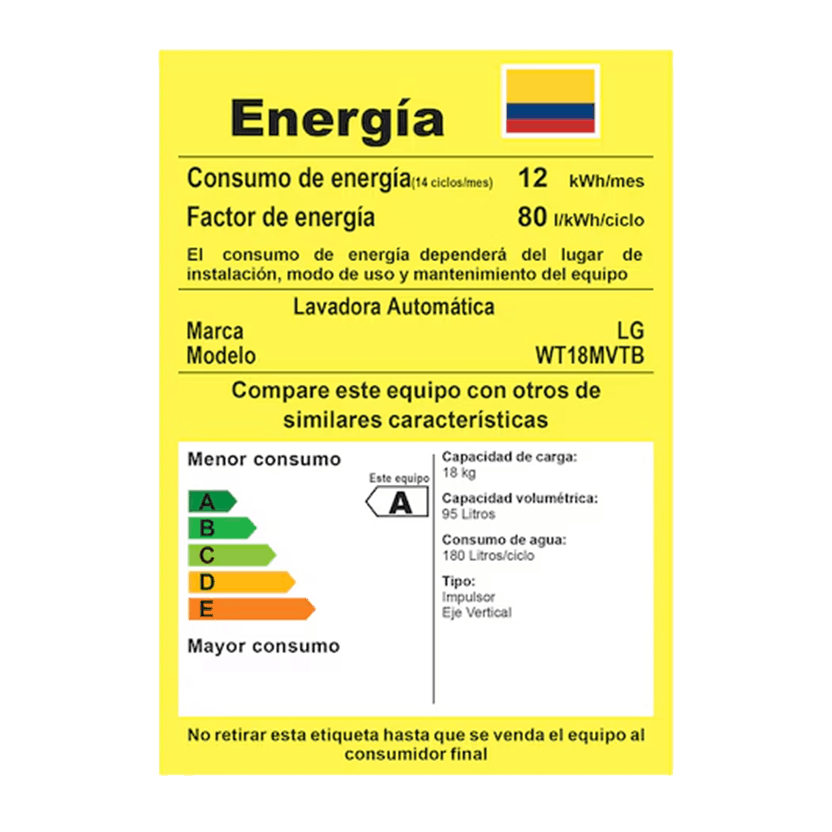 Lavadora LG Carga Superior 18Kg Negro TurboDrum Silencioso