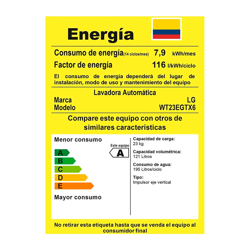 Lavadora LG Carga Superior 23Kg Gris Grafito