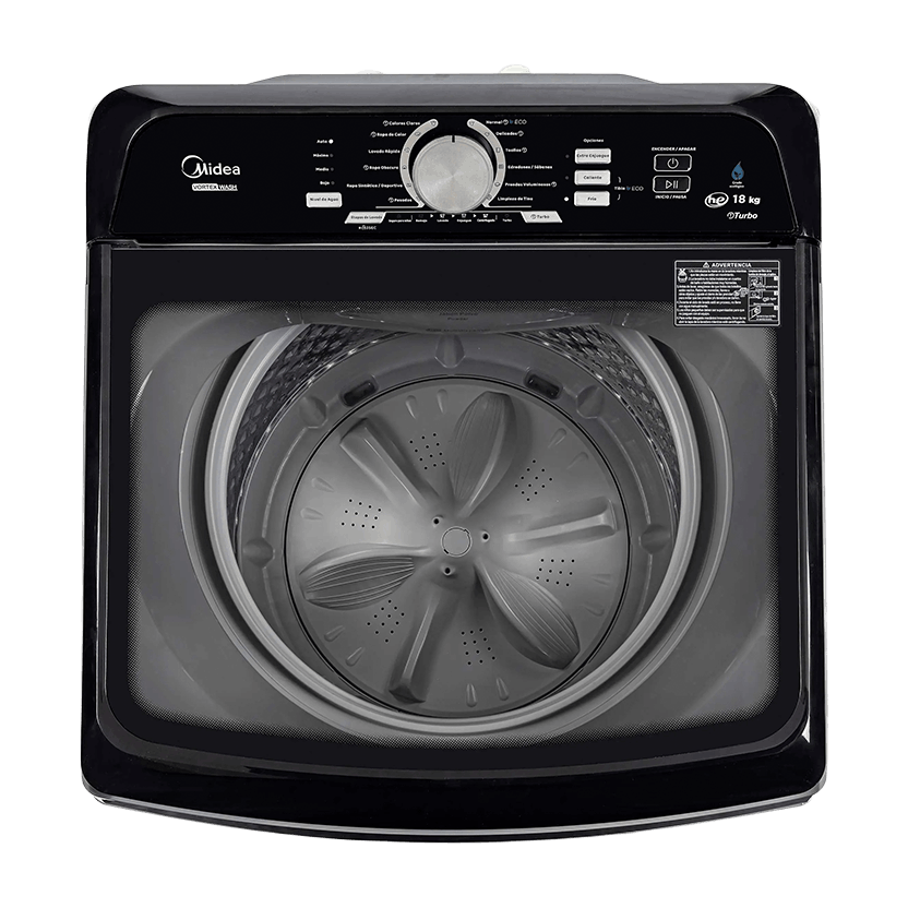 Lavadora Midea Automática Carga Superior 18Kg Vortex Wash Impeller Gris