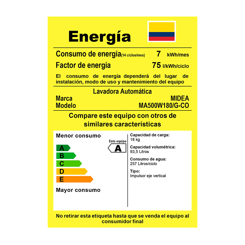 Lavadora Midea Automática Carga Superior 18Kg Vortex Wash Impeller Gris