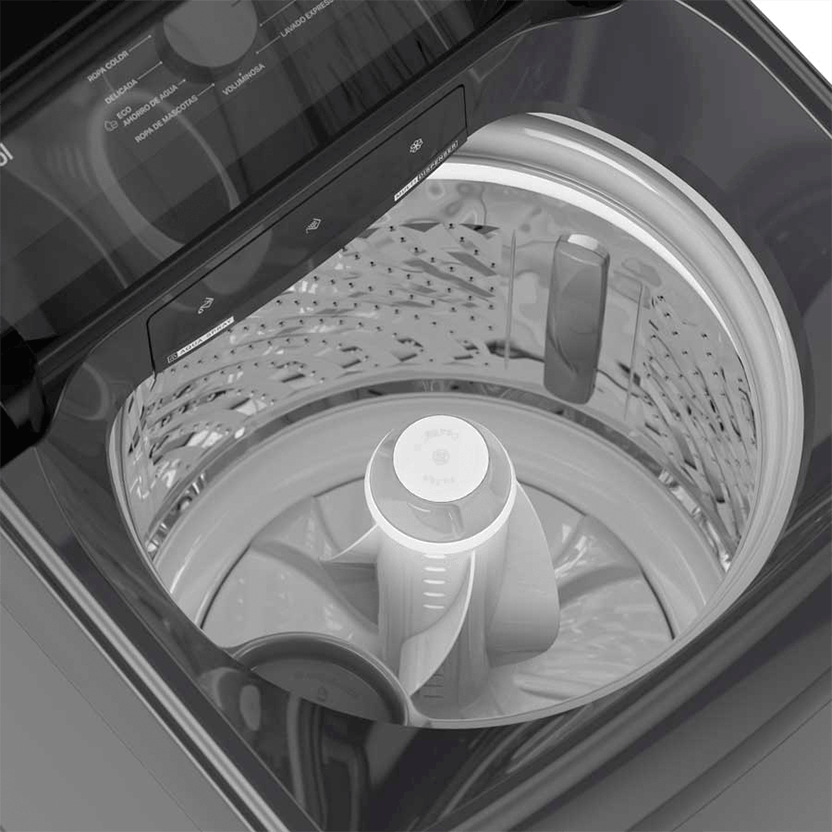 Lavadora Whirlpool 20kg Xpert Eco carga superior con agitador Gris Tempest