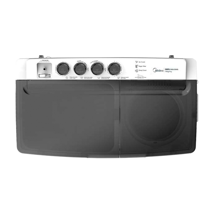 Lavadora Doble Tina Midea Twin Force 14kg Blanca Triple Función Air Fresh