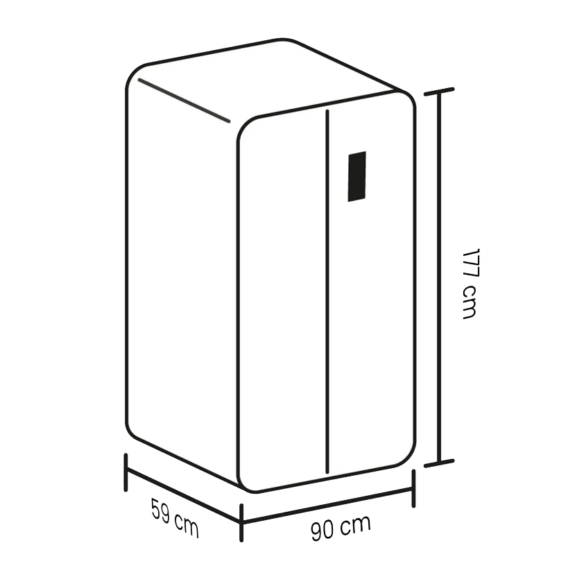 Nevecon Haceb 480 Litros Cristal Negro