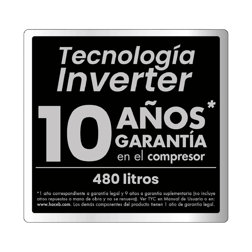 Nevecon Haceb 480 Litros Cristal Negro