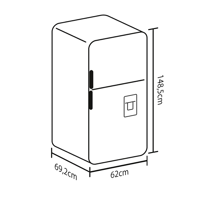 Nevera Haceb No Frost 243 Litros Inverter Manija Integrada Titanio