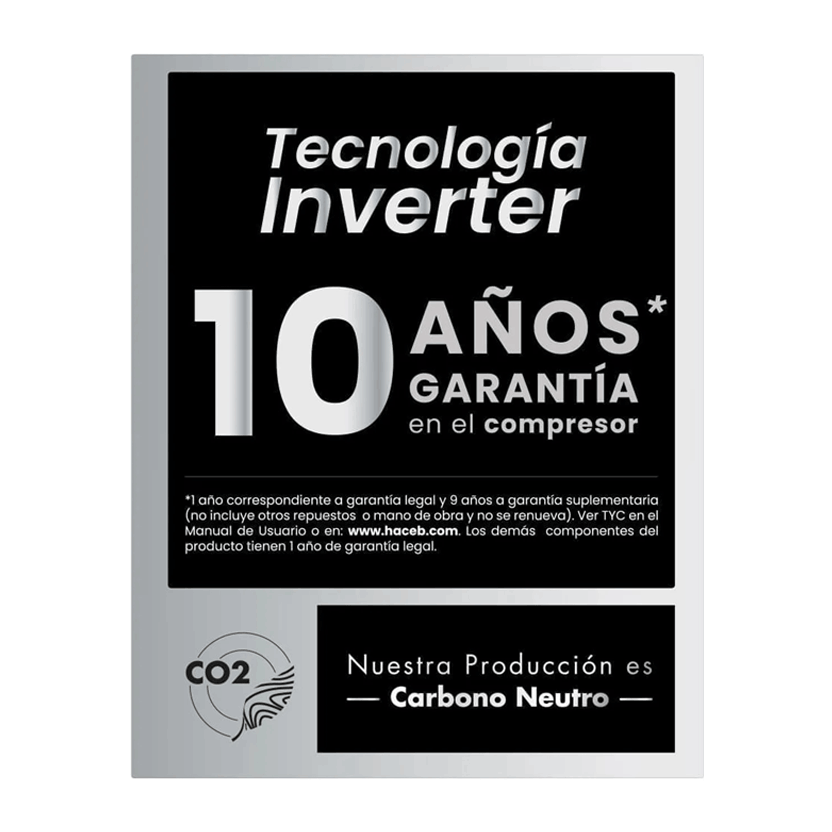 Nevera Haceb No Frost 311 Litros Inverter Manija Integrada