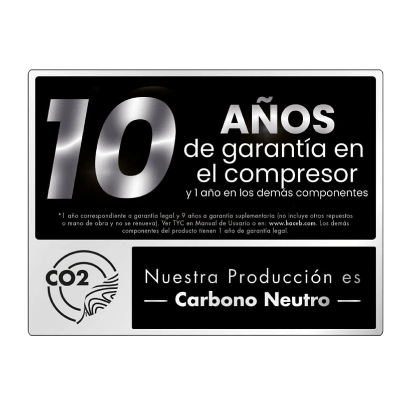 Nevera Haceb No Frost 311 Litros Manija Integrada Titanio
