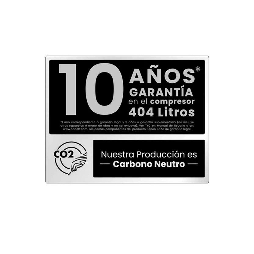 Nevera Haceb No frost 404 litros Manija Externa Negro Esmeralda