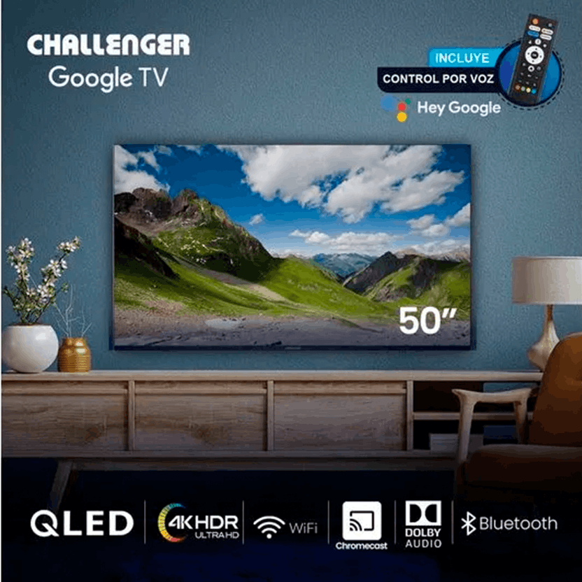 Televisor Challenger QLED 50" Google TV TV 50"