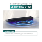 TV Samsung 50" U8000 UHD 4K + Barra de SonidoB400F