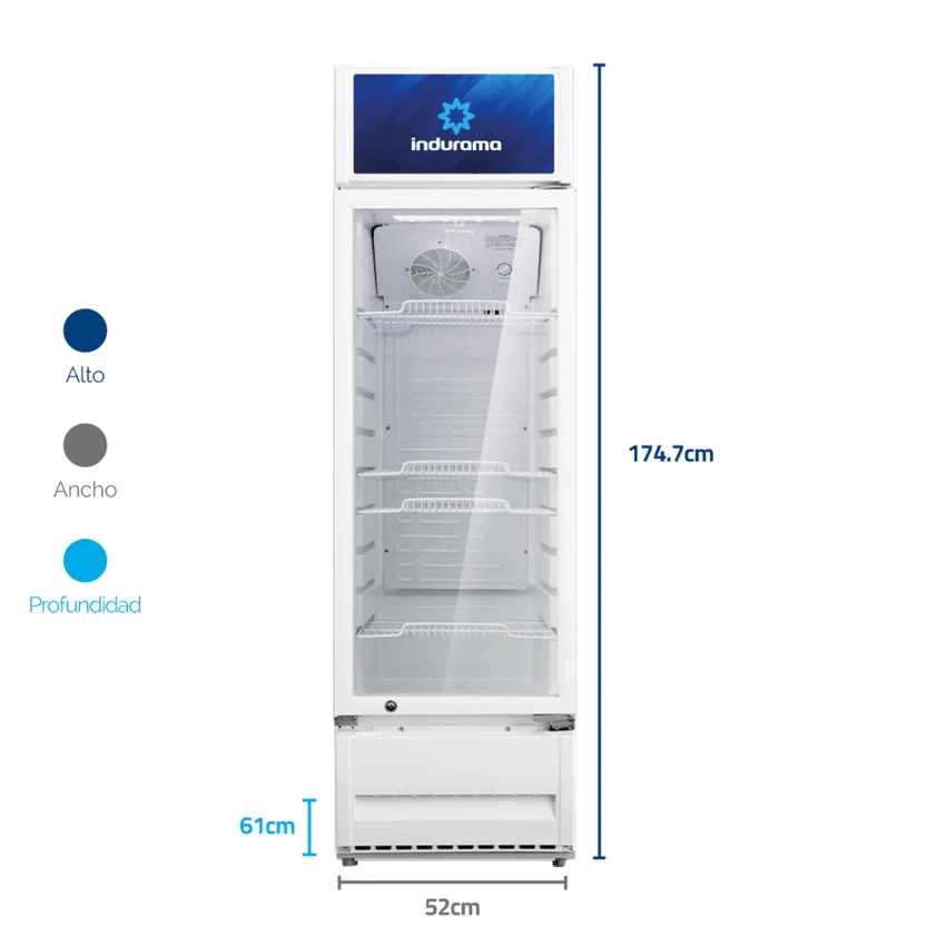 Vitrina Refrigeradora Indurama No Frost 216 Litros