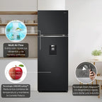 Nevera LG Congelador Superior 459L Negro Mate DoorCooling - VT45KPMC.AEPCCLM