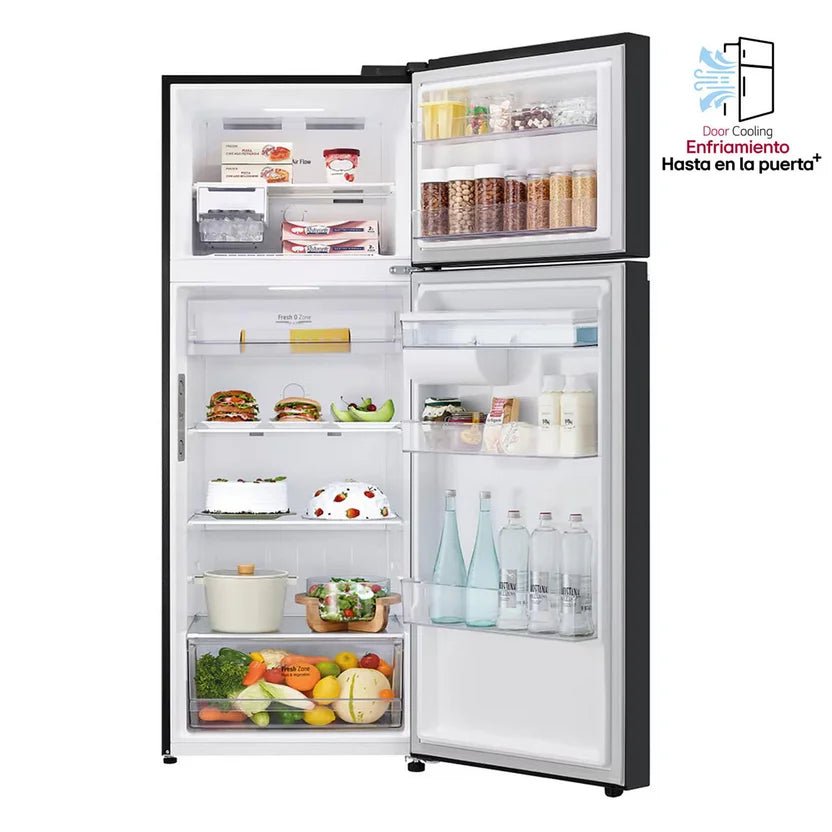 Nevera LG Congelador Superior 459L Negro Mate DoorCooling - VT45KPMC.AEPCCLM