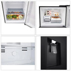 Nevera LG Congelador Superior 459L Negro Mate DoorCooling - VT45KPMC.AEPCCLM