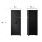 Nevera LG Congelador Superior 459L Negro Mate DoorCooling - VT45KPMC.AEPCCLM